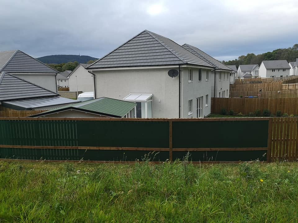 Fencing — Posts & Panels — Landscaping & Grounds project completed by Patrik Botos Building Contractors, Grantown-on-Spey