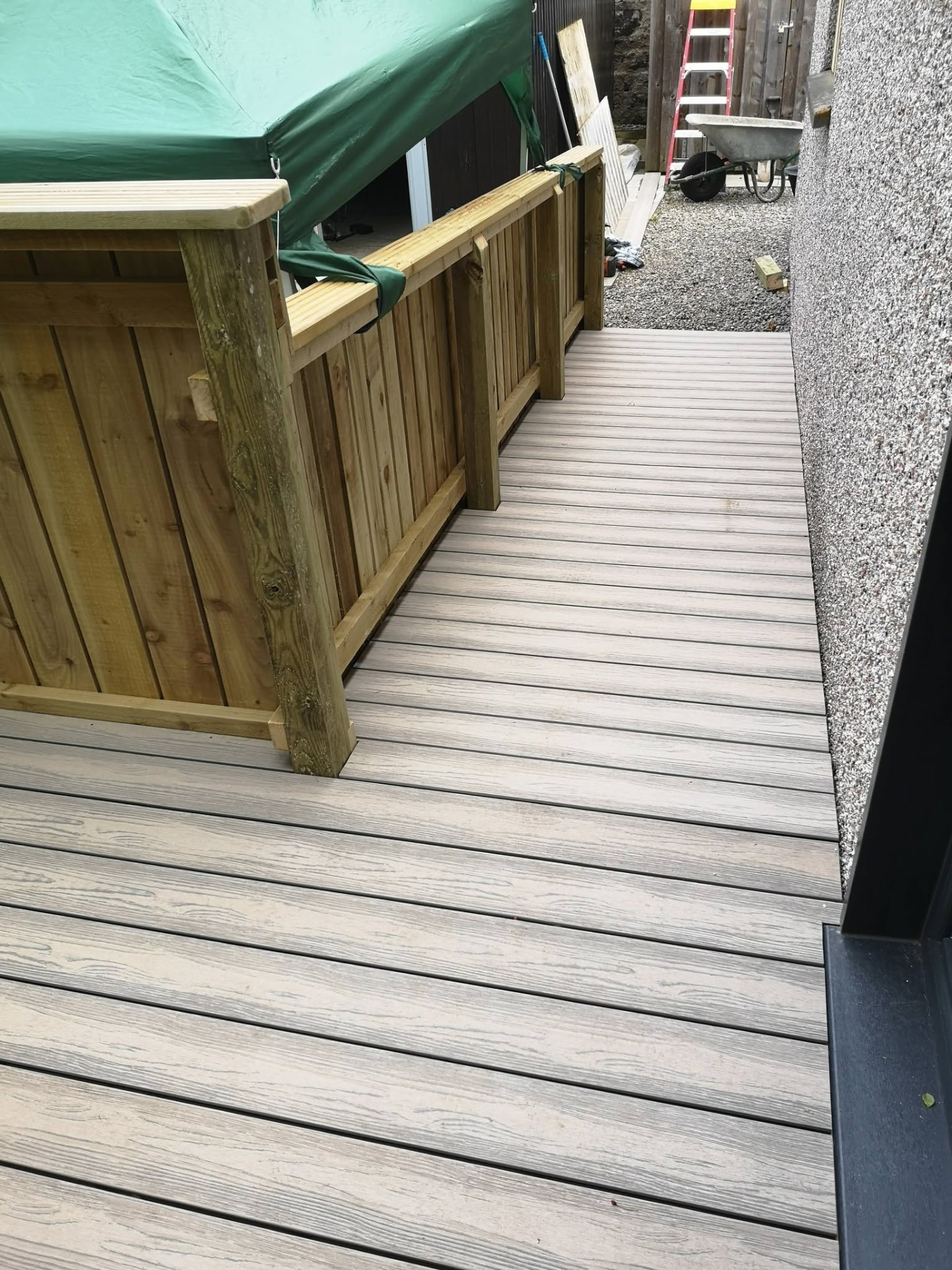 Decking — Finished Terrace — Landscaping & Grounds project completed by Patrik Botos Building Contractors, Grantown-on-Spey