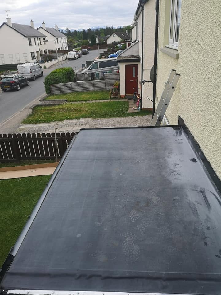 Flat Roof Repair — Finished — Renovations project completed by Patrik Botos Building Contractors, Grantown-on-Spey